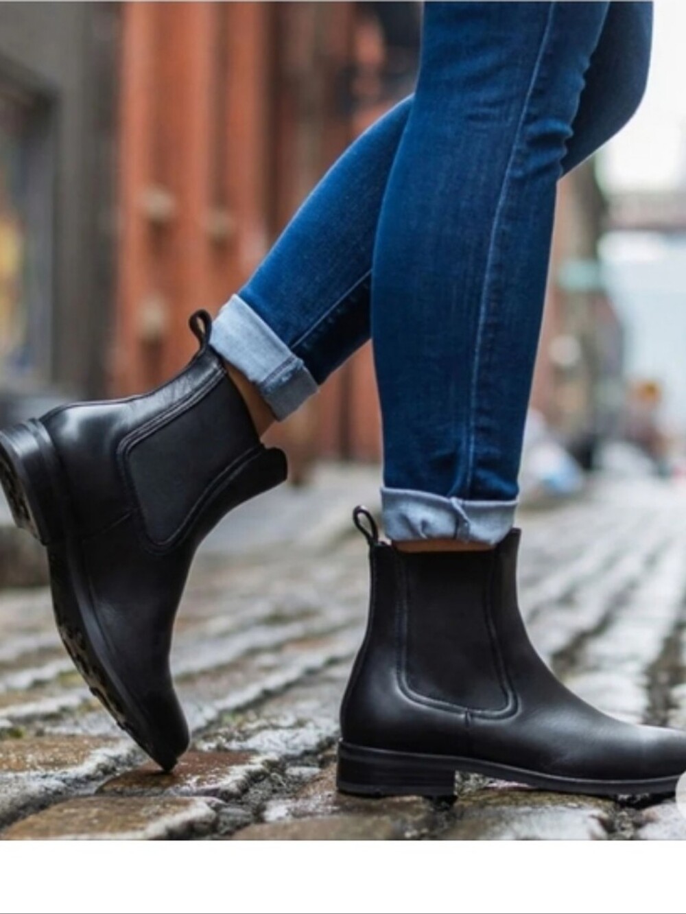 Thursday Boot Company• Classic Black Leather Chelsea Duchess Boots,womens. Sz 8